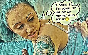 PAWG German Goldigger milf takes on Monstercocks!