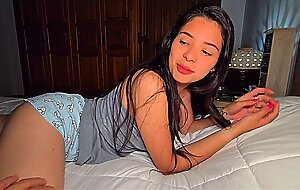 my stepsister's best friend stays alone in my house with me she seduces me and we fuck delicious AMA