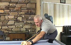 Pool table lesson teen