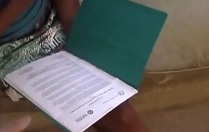 Petite ebony sucks dick on demand