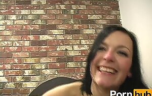 Busty Brunette Gets Multiple Loads On Her Face