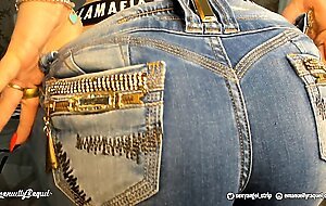 HOT Latina tight jeans ass joi - Cum on my jeans - Big Boobs Big ASS - JOI