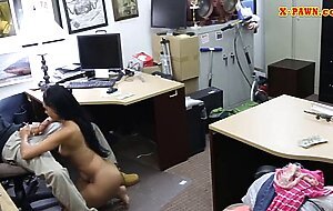 Amateur sells her old mink coat and fucked at the pawnshop