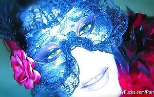 Dolled up Charley Chase plays with her pussy