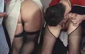 German classic filthy mature woman gangbang