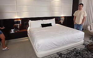 stepmom and shares bed