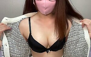 Today, she is a serious, but really naughty, lascivious woman with glasses!