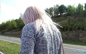 Public Agent Sexy blondes public blowjob and hot car bonnet fuck