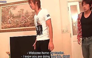 Asian teen babe sucks while is fucked