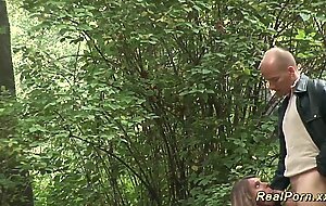 busty Milf picked up for outdoor sex