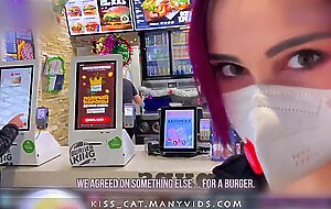 Risky blowjob in fitting room for big mac - public agent pickup & fuck student in mall / kiss cat