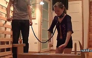 Skinny tight teen with big tits banged in her bathroom