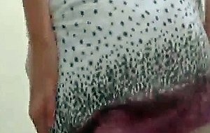Hot MILF stirps and sucks a cock