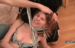 Kinky teen plays with fire