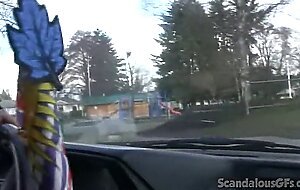 Hot Babe Kisses BF In Public And Rides With Him