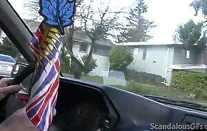 Hot Babe Kisses BF In Public And Rides With Him