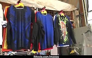 Cute teen sucked and fucked for cash 1