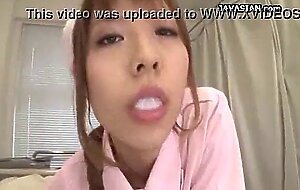 Asian teen nurse extreme blowjob session