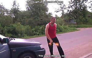 Double facial for teen blonde hottie