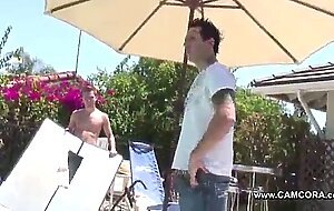 Poolboy with big dick fuck holiday teen and gets cumshot
