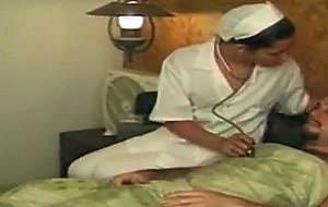 Skilful nurse makes a guy...