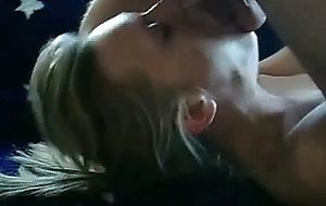 Blonde with blue eyes gets a mouthful