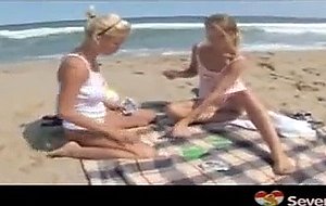 Lesbian teens on the beach