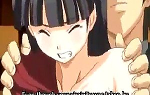 Horny secretary masturbates while watching her boss
