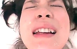 Mayu yamaguchi gets pretty face jizz covered in gangbang