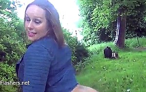 Cute ashley riders flashing and overcoming her shyness to expose firm tits and outdoor public