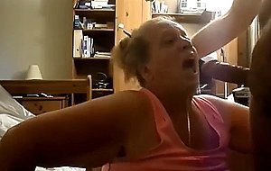 Granny sucking and takes a facial