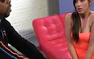 Teen gives herself to black dick...