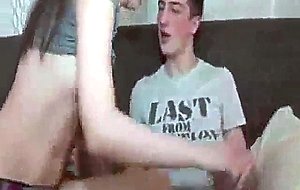 A young high school girl learns to suck gets fuck