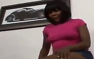 Kinky black teen with cum filled wet hole