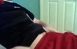 Blond boy jerking