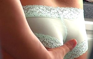 Young lingeroe-clad blonde Cameron Dee makes love