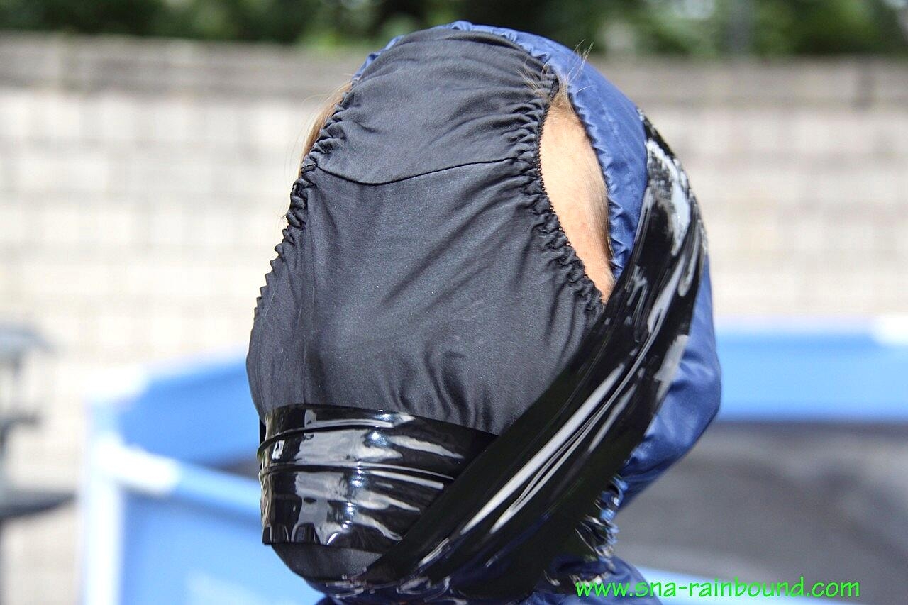 White Girl Is Left Tied Up In Rainwear With Her Panties Stuffed In Her Mouth Amateur, Bdsm, Bondage, Outdoor, Pool