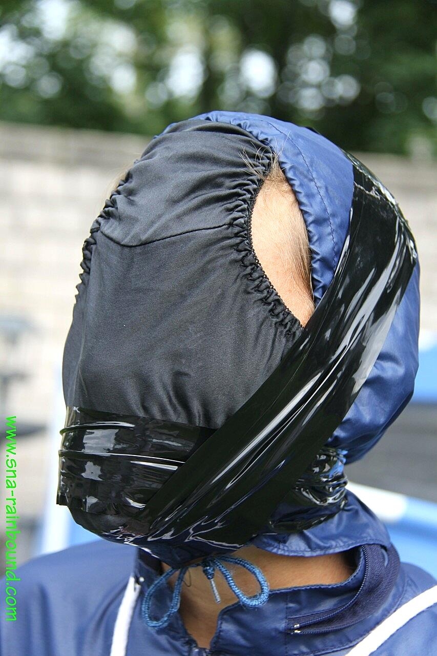 White Girl Is Left Tied Up In Rainwear With Her Panties Stuffed In Her Mouth Amateur, Bdsm, Bondage, Outdoor, Pool