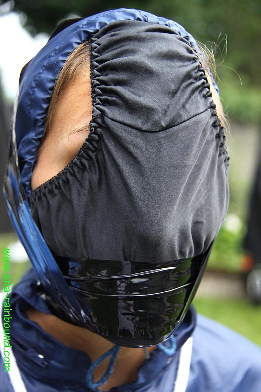 White Girl Is Left Tied Up In Rainwear With Her Panties Stuffed In Her Mouth Amateur, Bdsm, Bondage, Outdoor, Pool