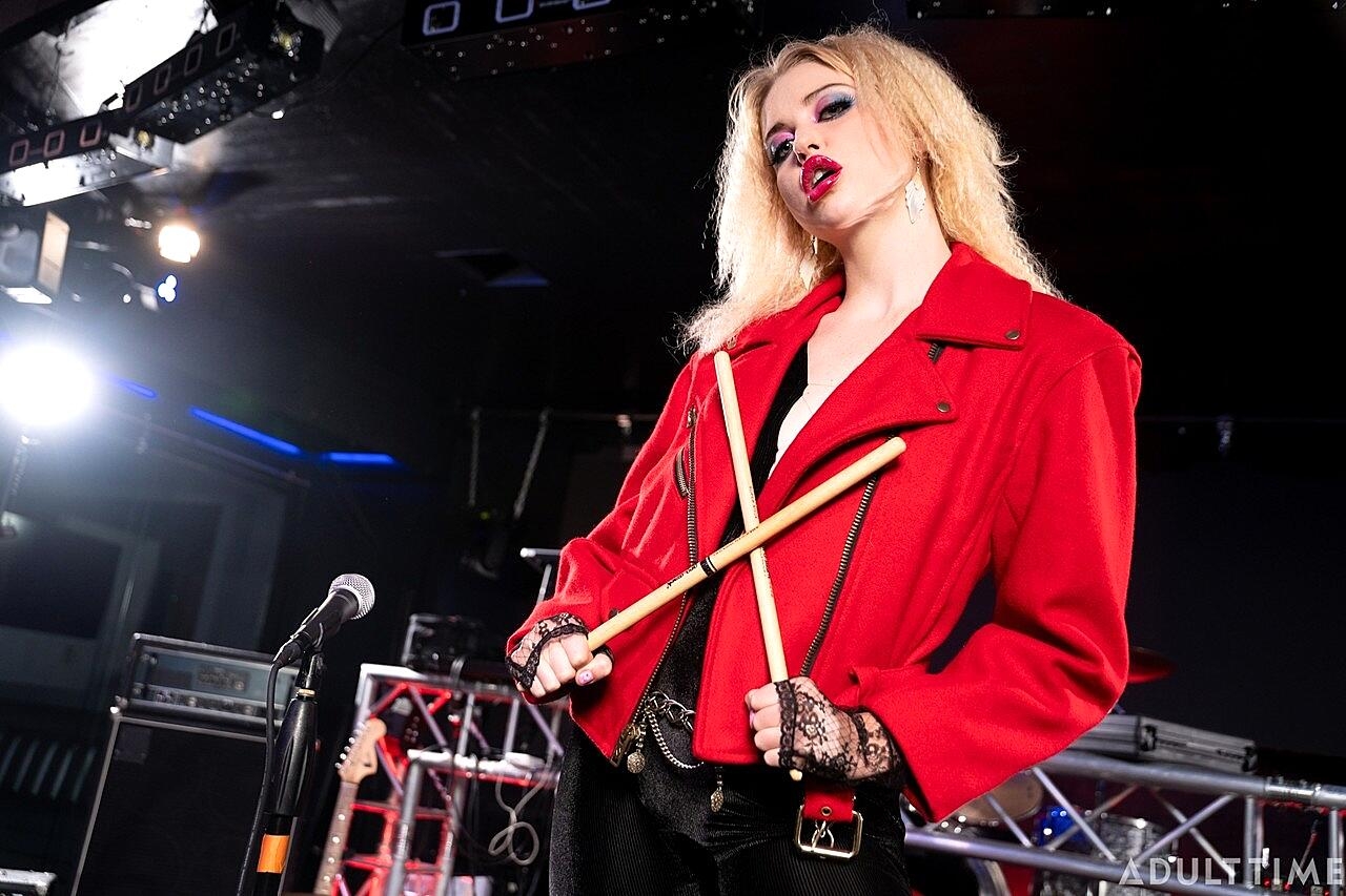 Female Rockers Get Together For A Non-Nude Shoot On A Stage, Charlotte Stokely , Karla Kush , Katri Cute, Public, Reality