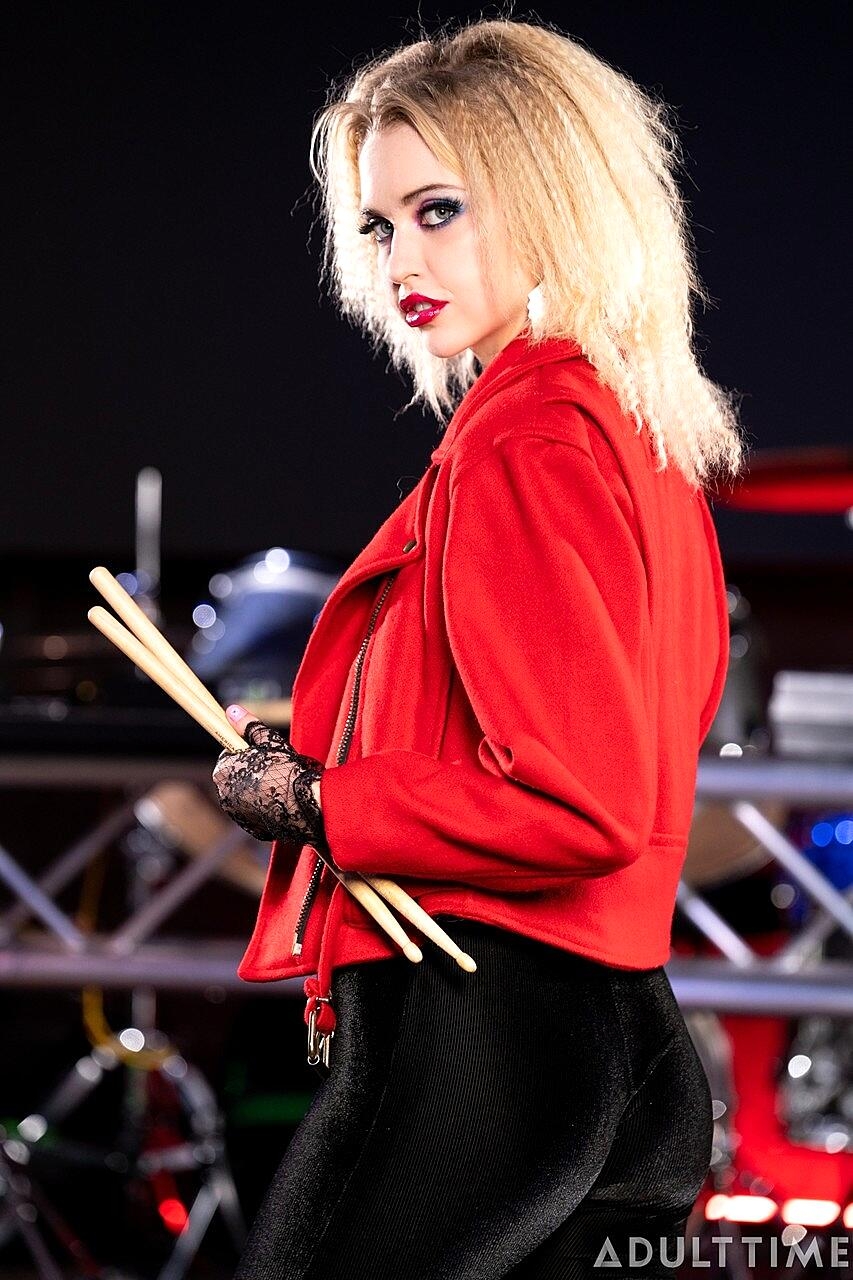 Female Rockers Get Together For A Non-Nude Shoot On A Stage, Charlotte Stokely , Karla Kush , Katri Cute, Public, Reality