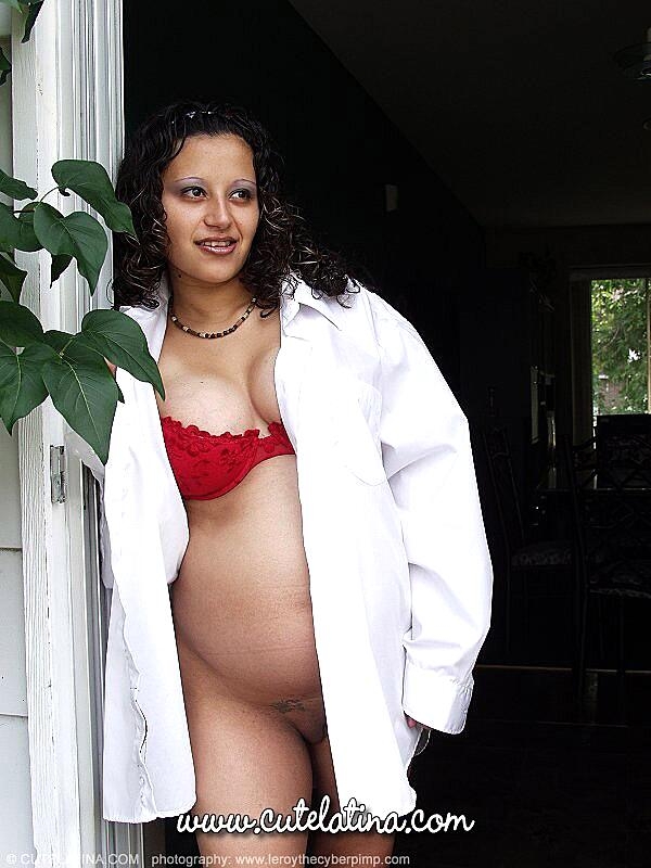 Pregnant Latina Female Show Her Milk Filled Tits And Belly Bump In The Nude Big-Tits, Latina, Nipples, Pregnant, Saggy-Tits