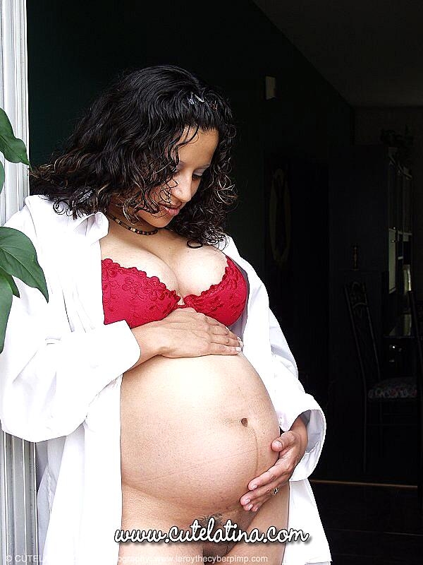 Pregnant Latina Female Show Her Milk Filled Tits And Belly Bump In The Nude Big-Tits, Latina, Nipples, Pregnant, Saggy-Tits