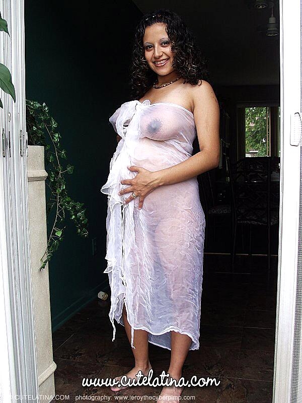 Pregnant Latina Female Show Her Milk Filled Tits And Belly Bump In The Nude Big-Tits, Latina, Nipples, Pregnant, Saggy-Tits