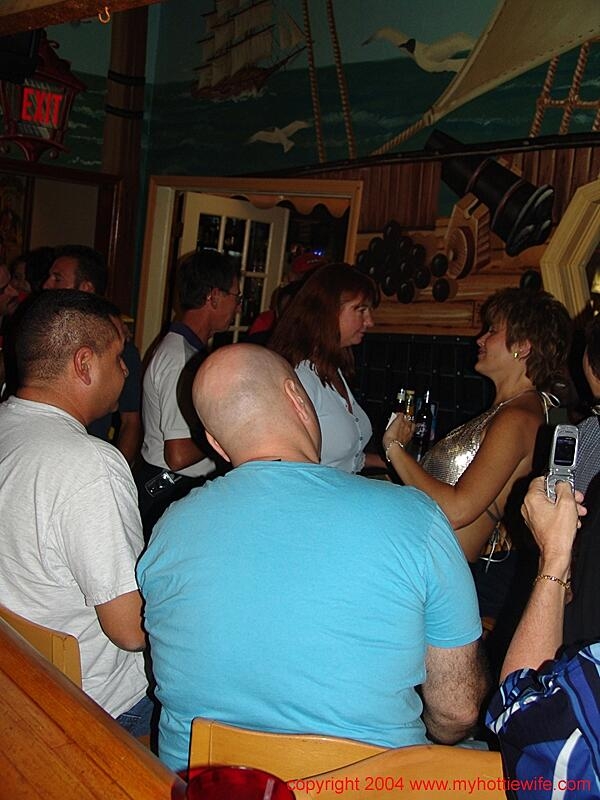 Naughty mature wife Tracy Lick shows off her big tits at a swingers party, Double Dee
