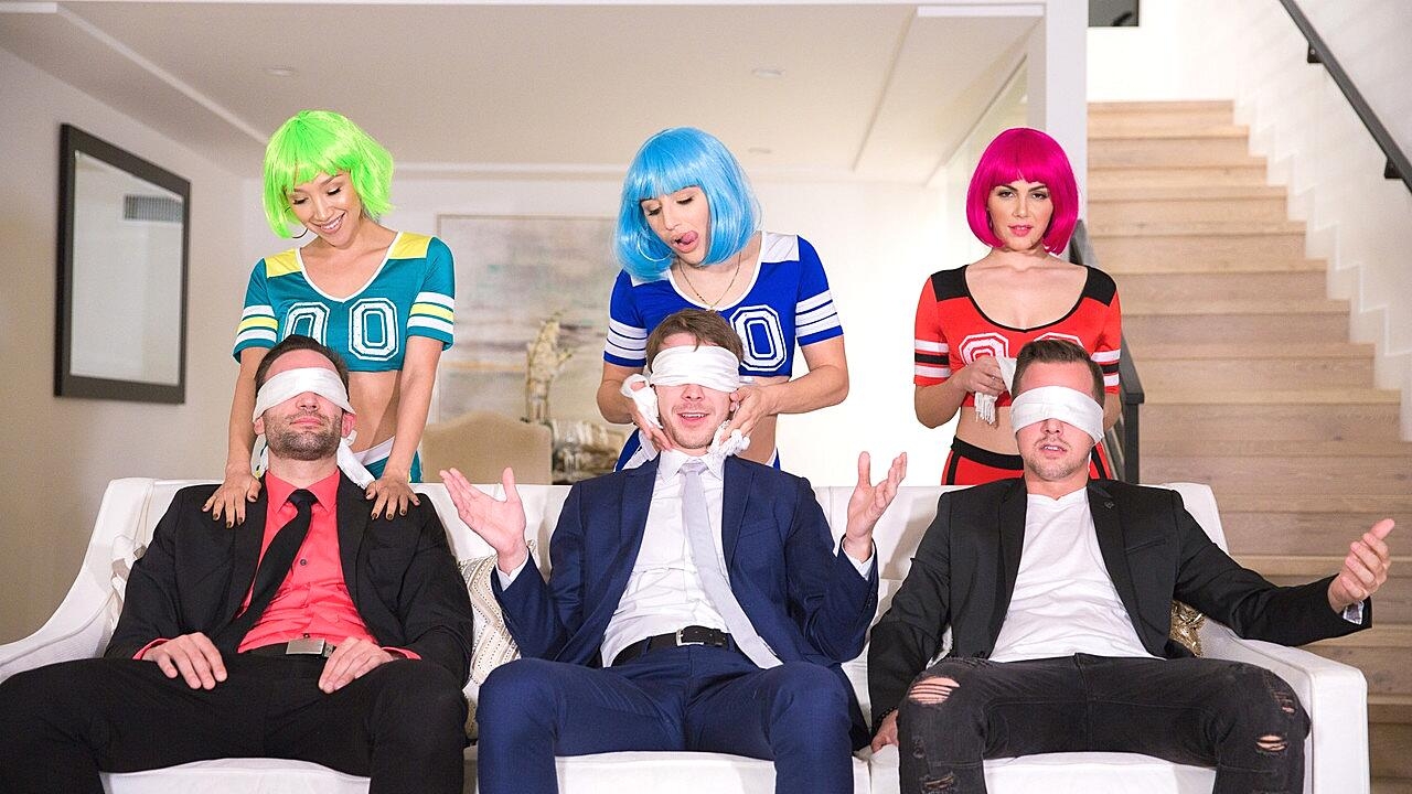 Three Horny Pornstars With Colored Wigs Get Banged By Three Guys In Group Sex, Abella Danger , Jess Italian, Orgy, Party, Swingers