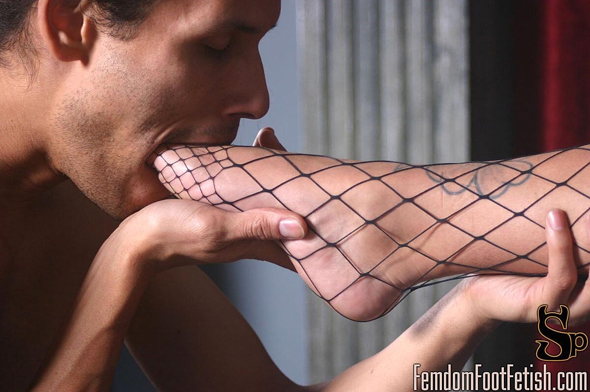 Dominant Brunette Rosy Has Her Male Sub Worship Her Fishnet Clad Feet Feet, Femdom, Latex, Lingerie, Milf